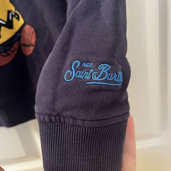 MC2 Saint Barth Peanuts Charlie Brown Sweatshirt No School Tomorrow Boys Size 6 - Picture 4 of 13